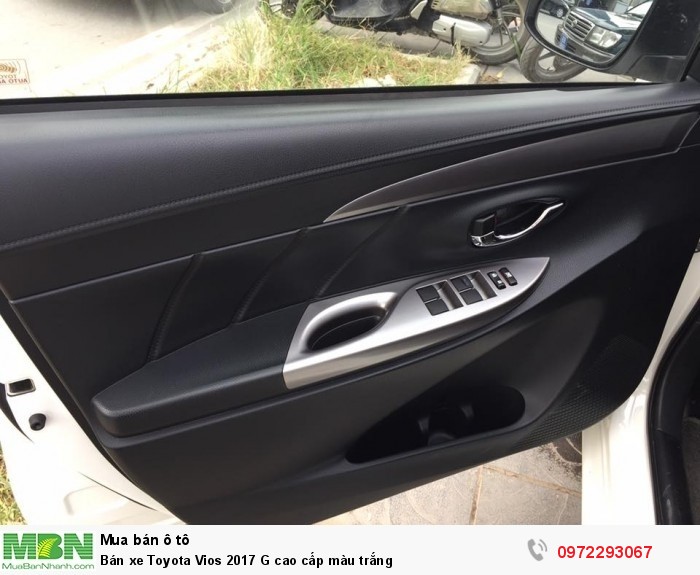 Bán xe Toyota Vios 2017 G cao cấp màu trắng