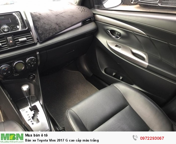 Bán xe Toyota Vios 2017 G cao cấp màu trắng