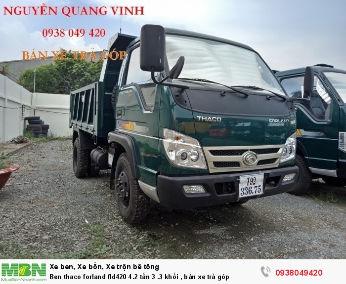 Bán Xe Ben, Thaco Forland - FLD420 - Tải Trọng 4,2 Tấn - Thùng 3,3 Khối - Hổ Trợ Mua Xe Trả Góp.