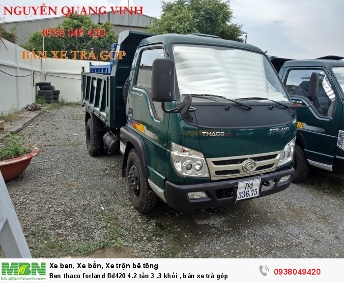 Bán Xe Ben, Thaco Forland - FLD420 - Tải Trọng 4,2 Tấn - Thùng 3,3 Khối - Hổ Trợ Mua Xe Trả Góp.