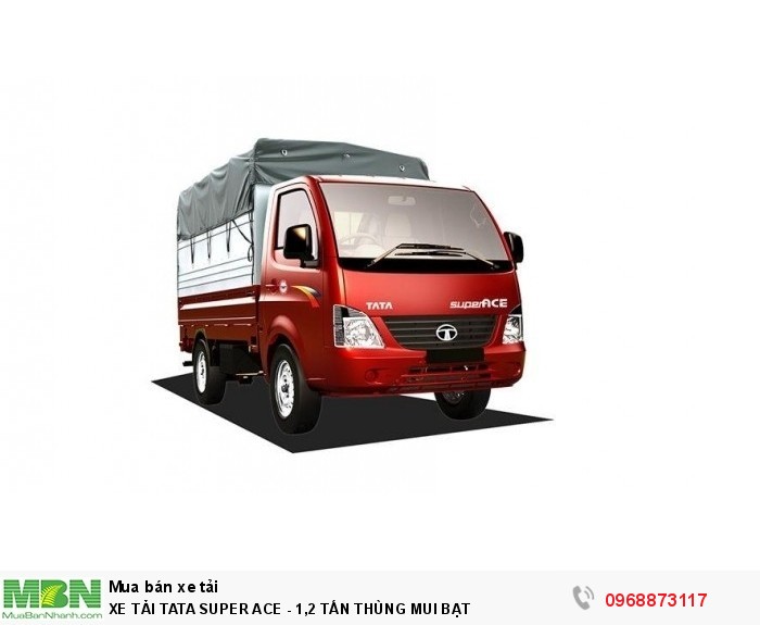 Xe tải Tata SUPER ACE - 1,2 TẤN THÙNG MUI BẠT