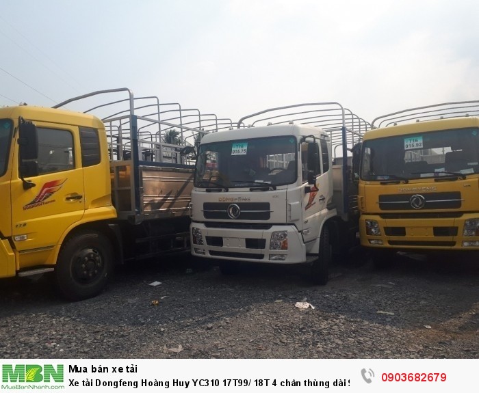 Xe tải Dongfeng Hoàng Huy YC310 17T99/ 18T 4 chân thùng dài 9m5
