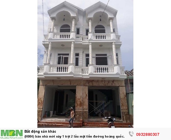 (H004) bán nhà mới xây 1 trệt 2 lầu mặt tiền đường Hoàng Quốc Việt