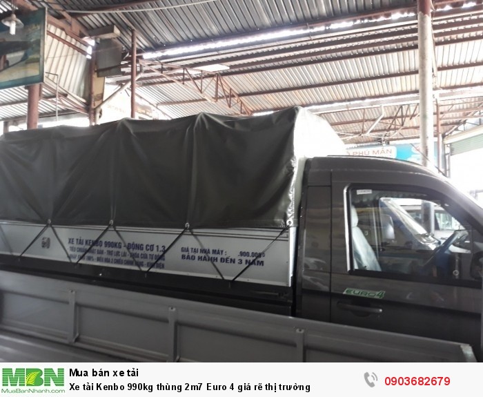 Xe tải Kenbo 990kg thùng 2m7 Euro 4 giá rẽ thị trường