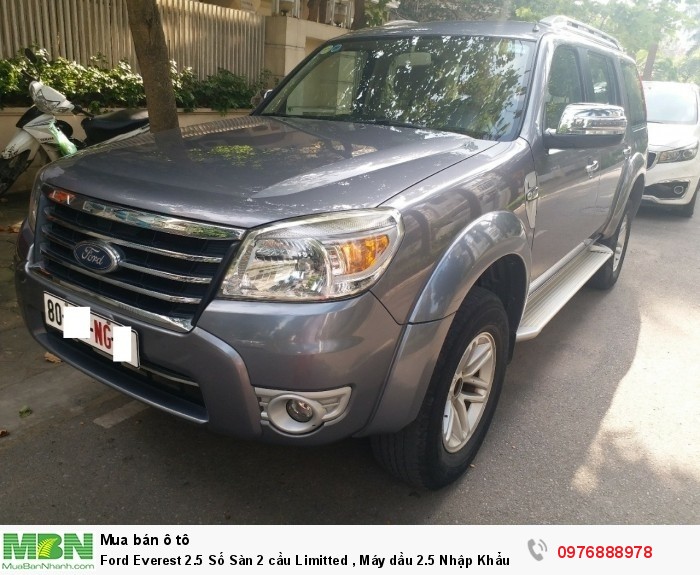 Ford Everest 2.5 Số Sàn 2 cầu Limitted , Máy dầu 2.5 Nhập Khẩu Thái Lan,  sản xuất 2010