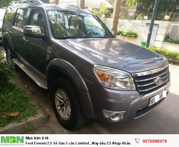 Ford Everest 2.5 Số Sàn 2 cầu Limitted , Máy dầu 2.5 Nhập Khẩu Thái Lan,  sản xuất 2010