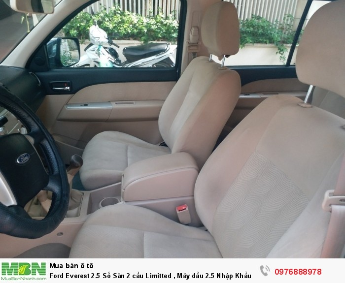 Ford Everest 2.5 Số Sàn 2 cầu Limitted , Máy dầu 2.5 Nhập Khẩu Thái Lan,  sản xuất 2010