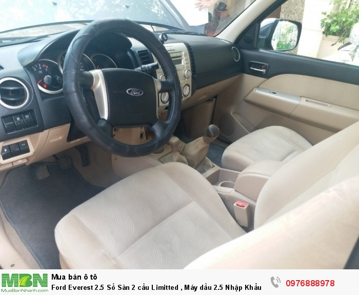 Ford Everest 2.5 Số Sàn 2 cầu Limitted , Máy dầu 2.5 Nhập Khẩu Thái Lan,  sản xuất 2010