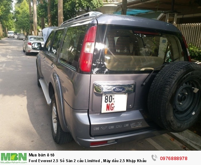 Ford Everest 2.5 Số Sàn 2 cầu Limitted , Máy dầu 2.5 Nhập Khẩu Thái Lan,  sản xuất 2010