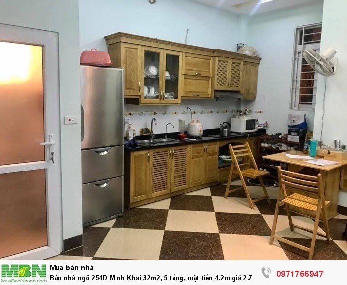 Bán nhà ngõ 254D Minh Khai 32m2, 5 tầng, mặt tiền 4.2m