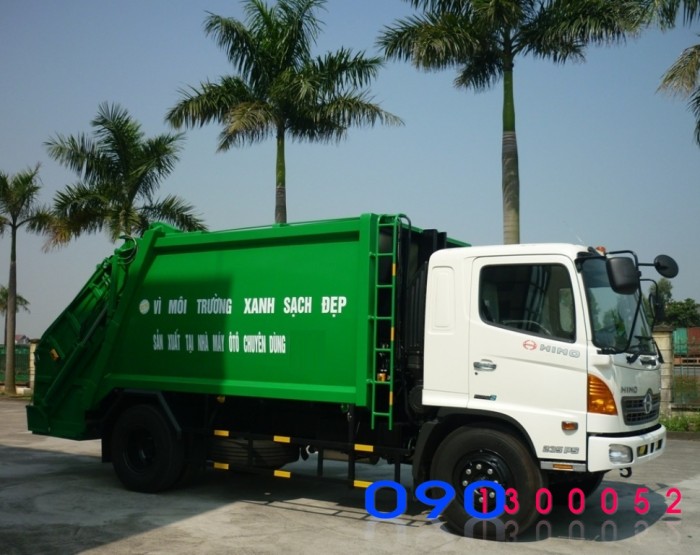 Bán trả gop Xe cuốn ép rác Hino FG8JJSB 14 khối (14m3)