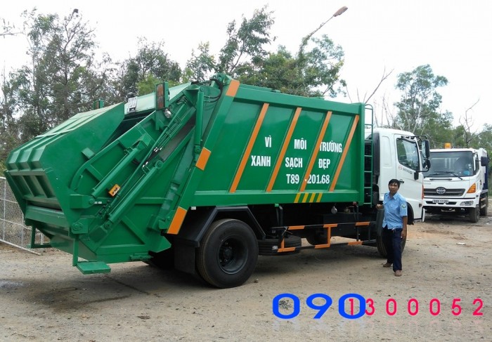Bán trả gop Xe cuốn ép rác Hino FG8JJSB 14 khối (14m3)