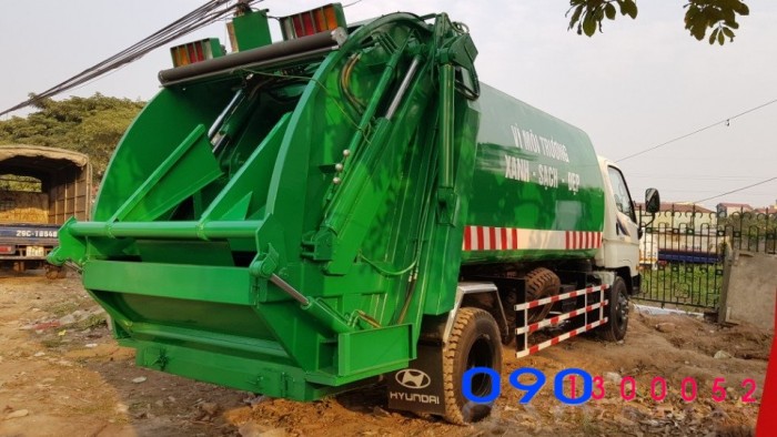 Bán trả góp Xe cuốn ép chở rác Hyundai Hd700 thùng 9 khối