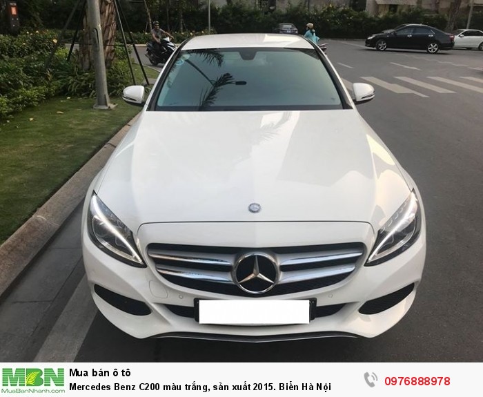 Mercedes Benz C200 màu trắng, sản xuất 2015. Biển Hà Nội
