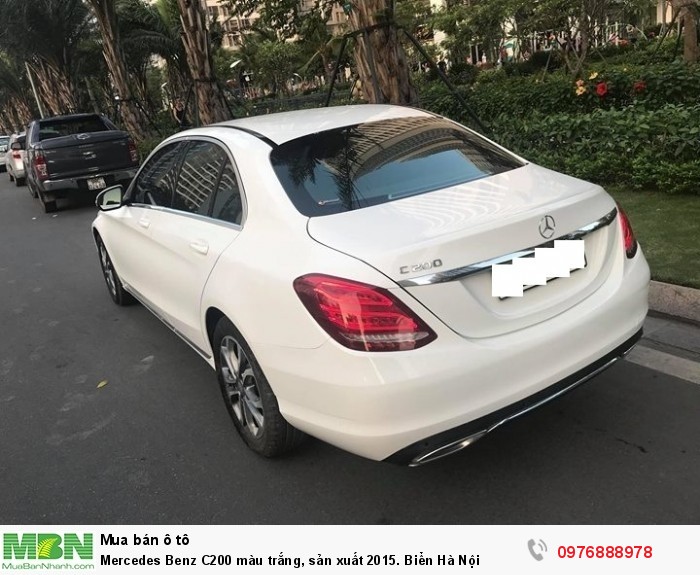 Mercedes Benz C200 màu trắng, sản xuất 2015. Biển Hà Nội
