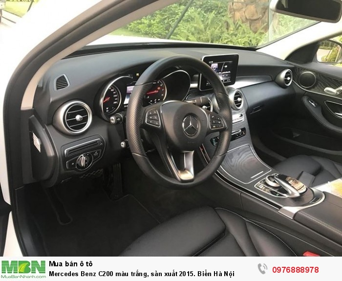 Mercedes Benz C200 màu trắng, sản xuất 2015. Biển Hà Nội
