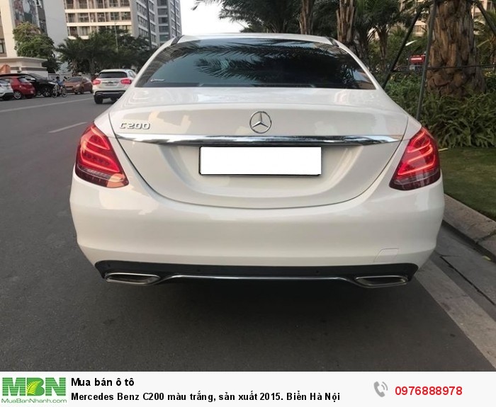 Mercedes Benz C200 màu trắng, sản xuất 2015. Biển Hà Nội