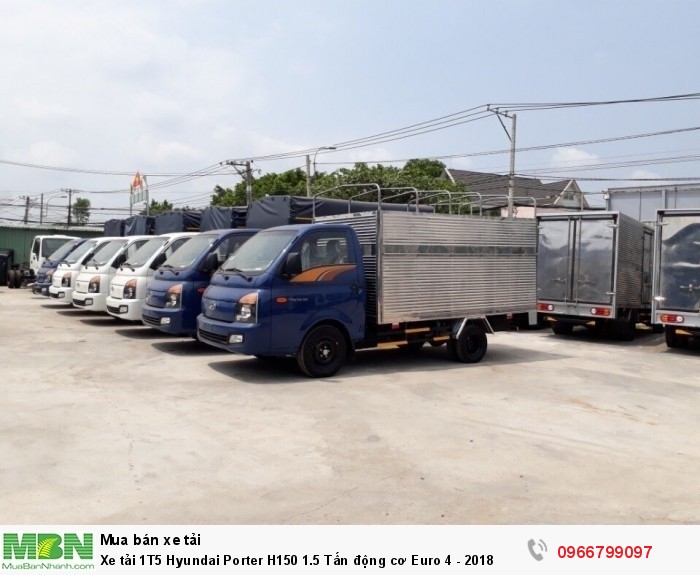 Xe tải 1T5 Hyundai Porter H150 1.5 Tấn động cơ Euro 4 - 2018