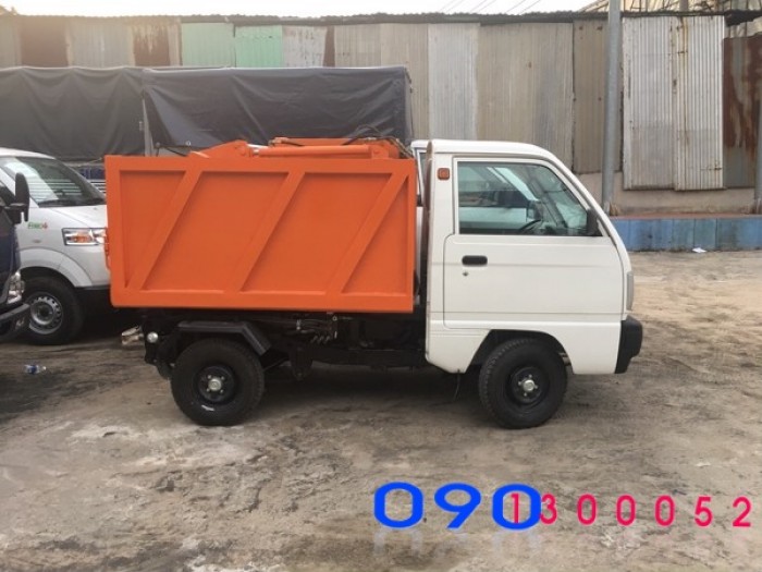 Bán trả góp Xe tải ben Chở Rác mini Suzuki 500kg vào ngõ hẻm