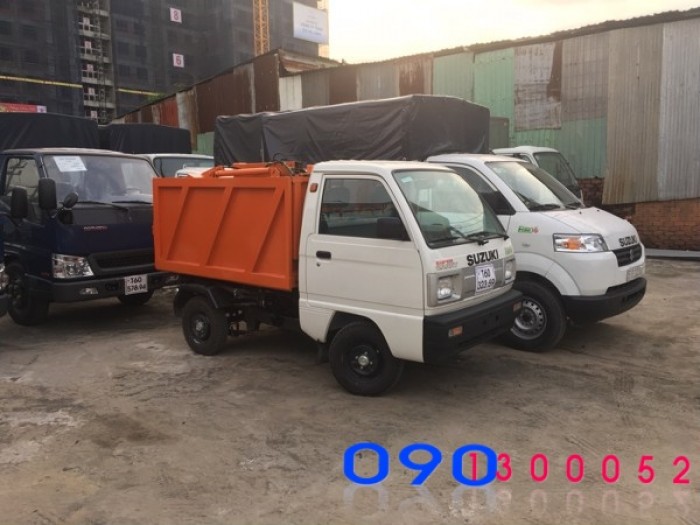 Bán trả góp Xe tải ben Chở Rác mini Suzuki 500kg vào ngõ hẻm