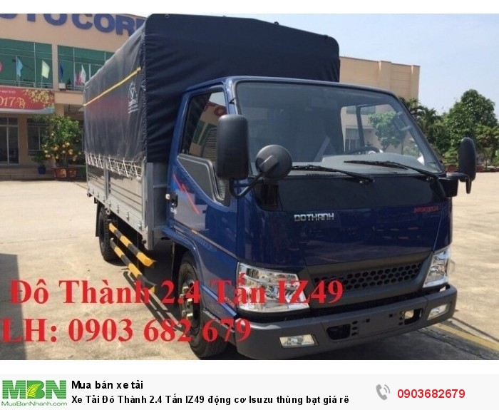 Xe Tải Đô Thành 2.4 Tấn IZ49 động cơ Isuzu thùng bạt giá rẽ