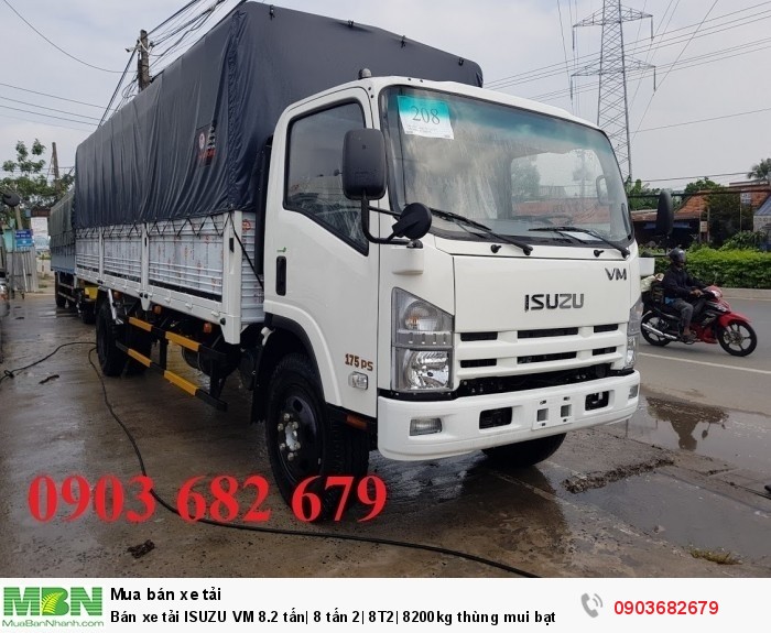 Bán xe tải ISUZU VM 8.2 tấn| 8 tấn 2| 8T2| 8200kg thùng mui bạt