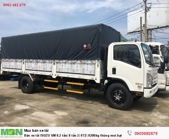 Bán xe tải ISUZU VM 8.2 tấn| 8 tấn 2| 8T2| 8200kg thùng mui bạt