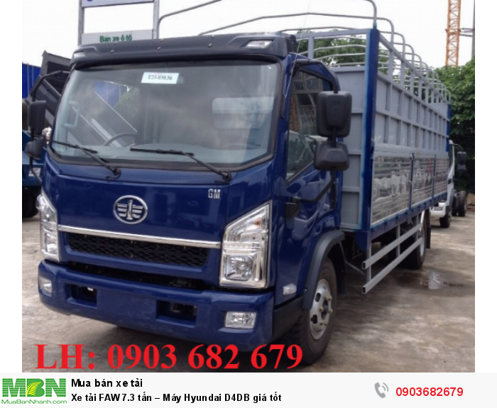 Xe tải FAW 7.3 tấn – Máy Hyundai D4DB giá tốt