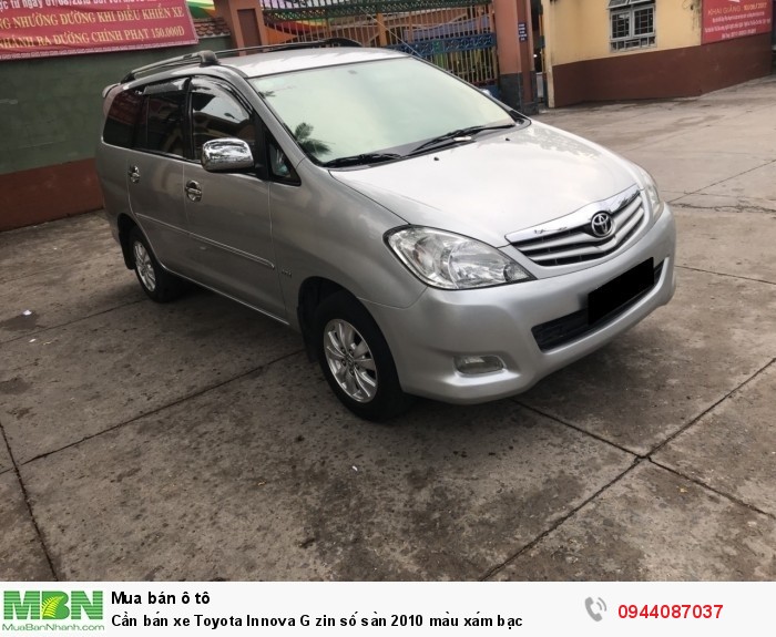 Cần bán xe Toyota Innova G zin số sàn 2010 màu xám bạc