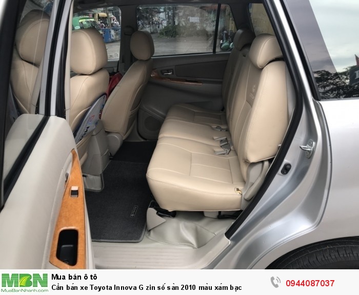 Cần bán xe Toyota Innova G zin số sàn 2010 màu xám bạc