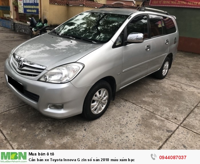 Cần bán xe Toyota Innova G zin số sàn 2010 màu xám bạc
