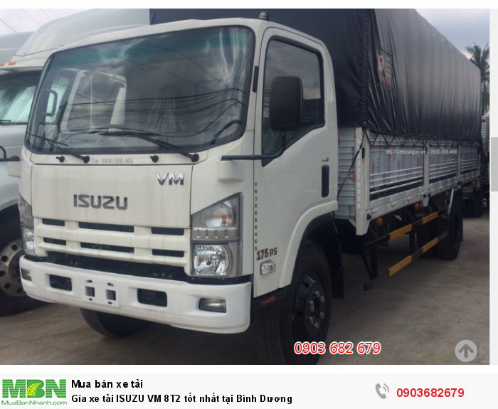 Gía xe tải ISUZU VM 8T2 tốt nhất tại Bình Dương