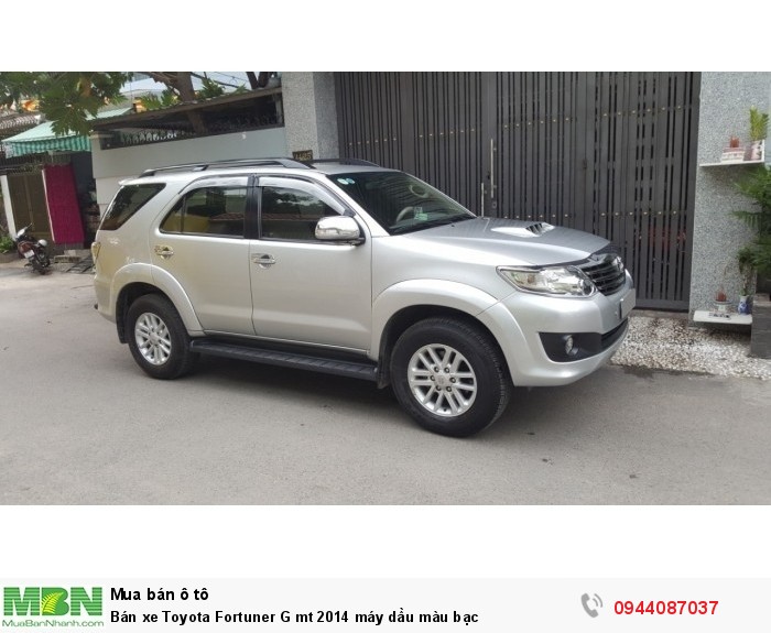 Bán xe Toyota Fortuner G mt 2014 máy dầu màu bạc