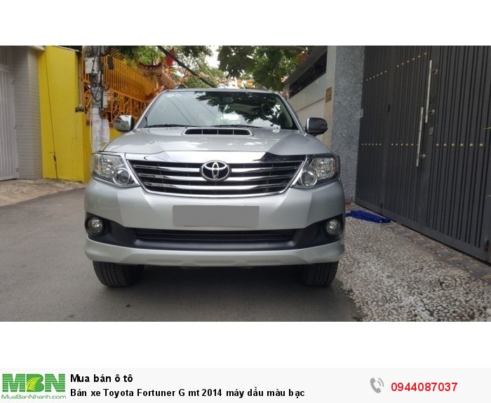 Bán xe Toyota Fortuner G mt 2014 máy dầu màu bạc