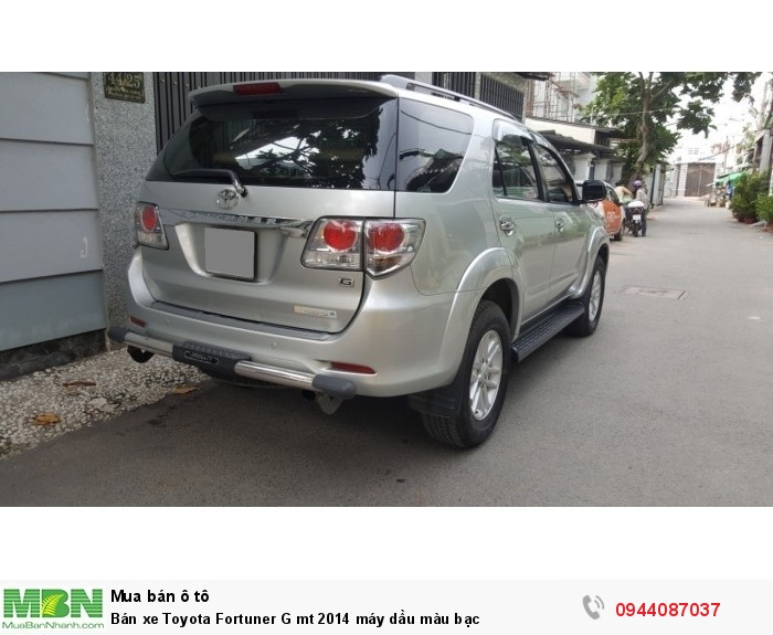 Bán xe Toyota Fortuner G mt 2014 máy dầu màu bạc