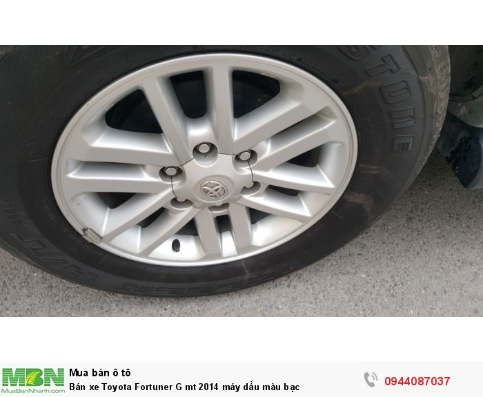Bán xe Toyota Fortuner G mt 2014 máy dầu màu bạc