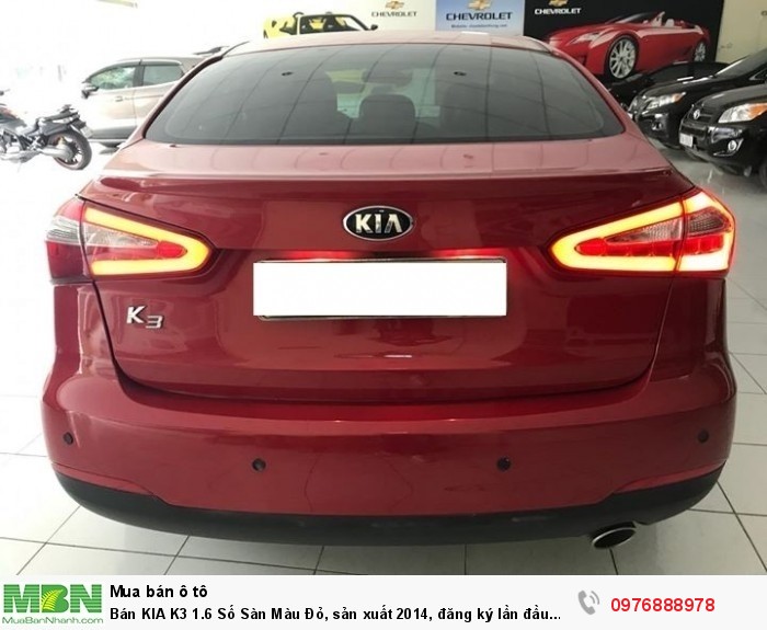 Bán KIA K3 1.6 Số Sàn Màu Đỏ, sản xuất 2014, đăng ký lần đầu tháng 01/2015