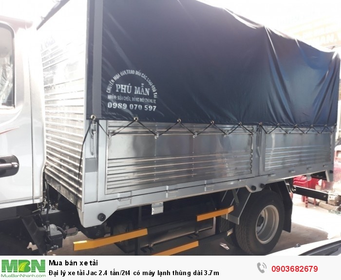 Đại lý xe tải Jac 2.4 tấn/2t4 có máy lạnh thùng dài 3.7m