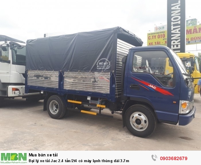 Đại lý xe tải Jac 2.4 tấn/2t4 có máy lạnh thùng dài 3.7m