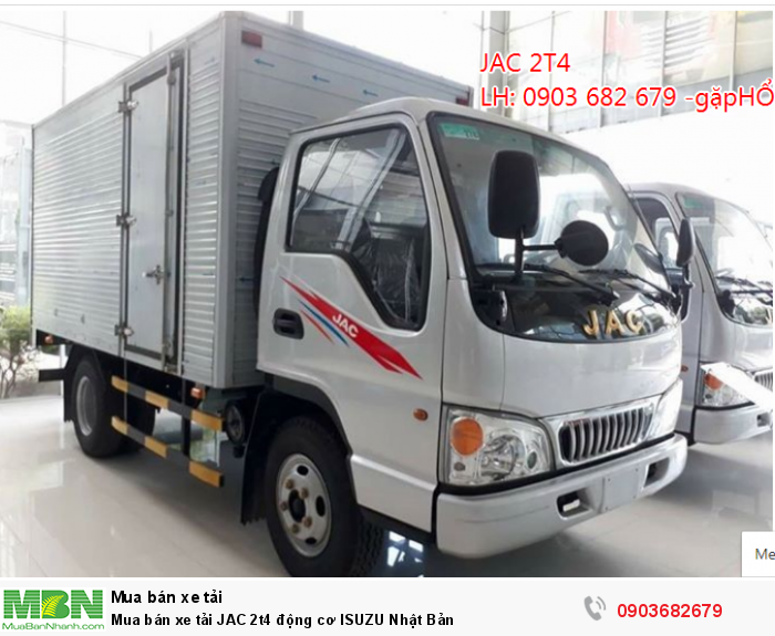 Mua bán xe tải JAC 2t4 động cơ ISUZU Nhật Bản