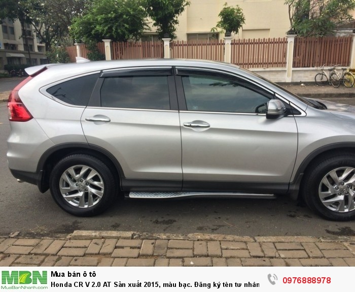 Honda CR V 2.0 AT Sản xuất 2015, màu bạc. Đăng ký tên tư nhân chính chủ
