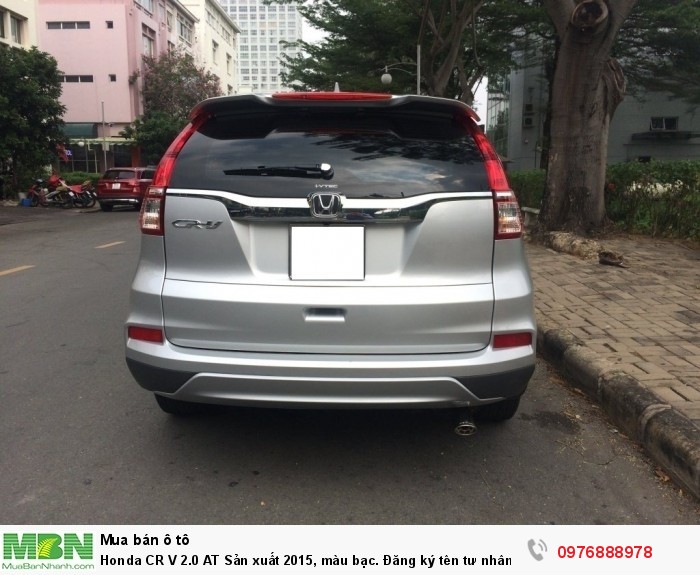 Honda CR V 2.0 AT Sản xuất 2015, màu bạc. Đăng ký tên tư nhân chính chủ