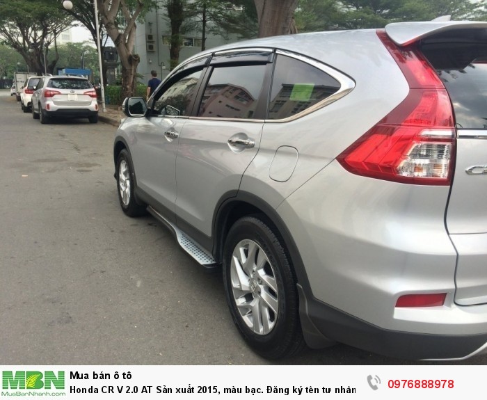 Honda CR V 2.0 AT Sản xuất 2015, màu bạc. Đăng ký tên tư nhân chính chủ