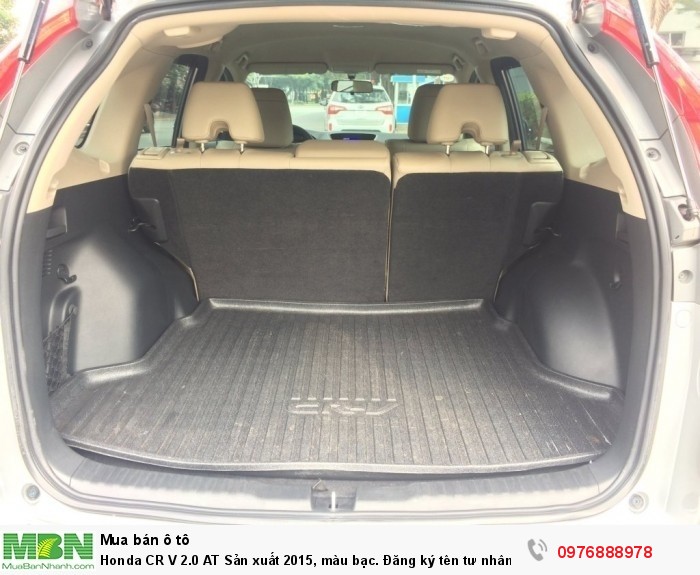 Honda CR V 2.0 AT Sản xuất 2015, màu bạc. Đăng ký tên tư nhân chính chủ