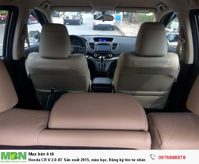 Honda CR V 2.0 AT Sản xuất 2015, màu bạc. Đăng ký tên tư nhân chính chủ