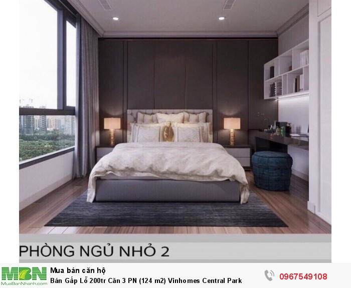 Bán Gấp Lỗ 200tr Căn 3 PN (124 m2) Vinhomes Central Park