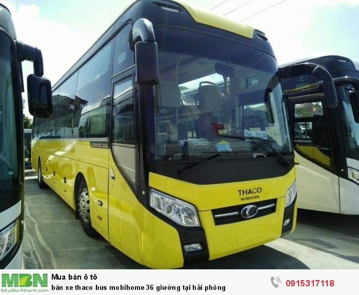 Bán xe Thaco bus mobihome 36 giường tại hải phòng
