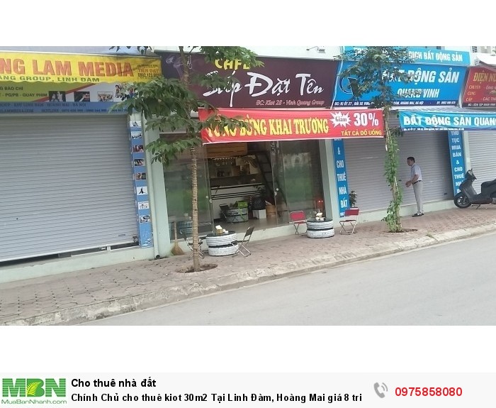 Chính Chủ cho thuê kiot 30m2 Tại Linh Đàm, Hoàng Mai