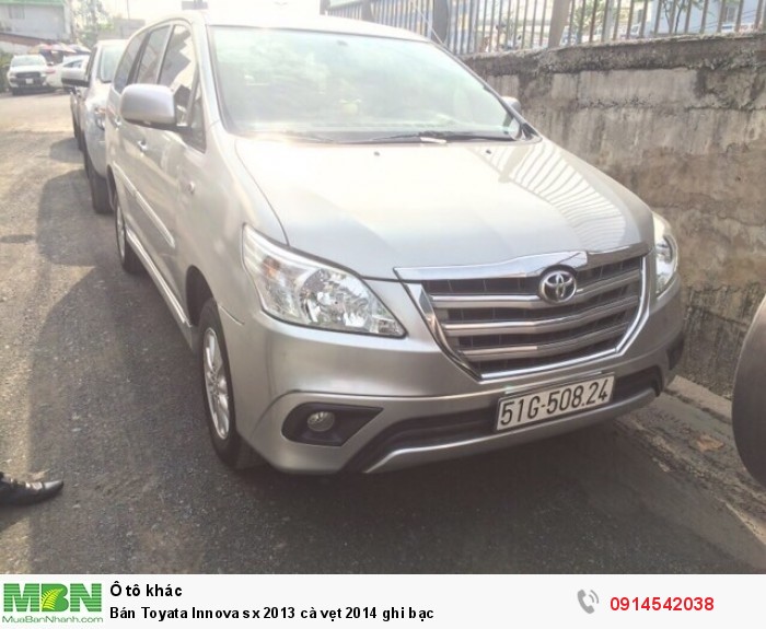 Bán Toyata Innova sx 2013 cà vẹt 2014 ghi bạc