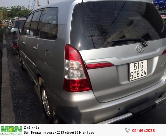 Bán Toyata Innova sx 2013 cà vẹt 2014 ghi bạc